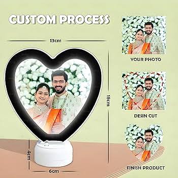 Magic Mirror Photo Frame with LED | Custom Photo Gift Online India